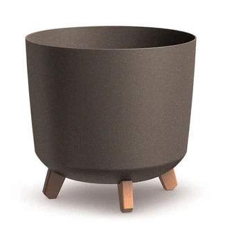 Горшок для цветов Prosperplast GRACIA TUBUS ECO WOOD 29.8х29.8х28.5см круглый на ножках кофейный (70887-4625)