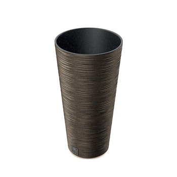 Горщик для квітів Prosperplast FURU ECO WOOD 25х48см високий із вкладишем кавовий (57383-4625)