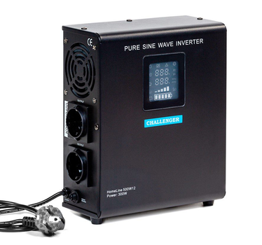 UPS с правильной синусоидой Challenger HomeLine 500W12 300Вт, 12V под внешний АКБ, заряд 5А/10А
