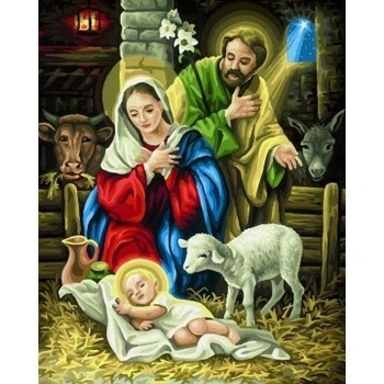 Алмазная мозаика ColorArt Икона Рождество Иисуса 40х50 SP103