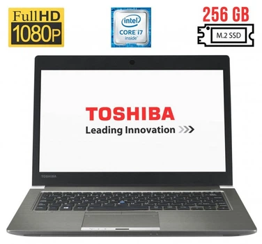 Ультрабук Б-клас Toshiba Portege Z30-01320 / 13.3" IPS / Core i7-6600U (2(4) ядра по 2.6-3.4GHz) / 4GB DDR3 / 256GB SSD M.2 / HD Graphics 520 / WebCam / HDMI / Windows 10 лицензия Б.У
