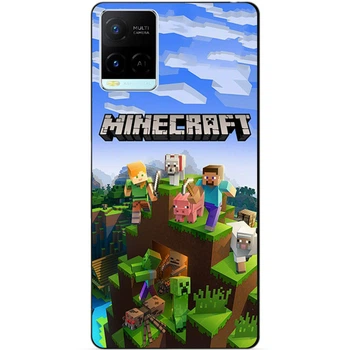 Силиконовый чехол Candy для Vivo Y21 / Y33s с рисунком Minecraft