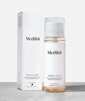 Ежедневный отшелушивающий тоник с РНА и активатором ферментов Medik8 Press & Glow 200ml