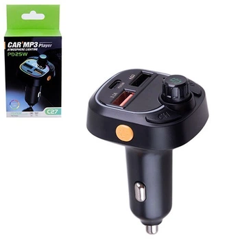 Модулятор FM 5в1 С27 12-24v Bluetooth