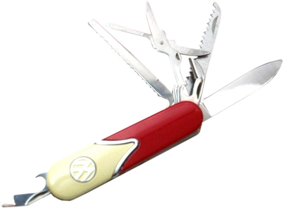 Нож складной LICENCES Volkswagen CH VW MULTI FCT KNIFE 14 функций Желто-красный (40610042YERE)