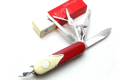 Нож складной LICENCES Volkswagen CH VW MULTI FCT KNIFE 14 функций Желто-красный (40610042YERE)