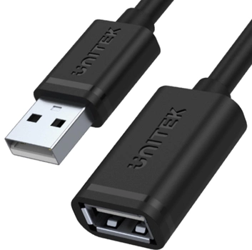 Кабель Unitek USB 2.0 AM-AF 1 м Black (Y-C428GBK)