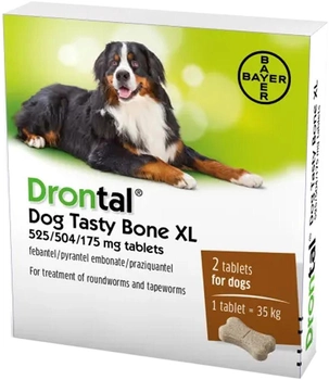 Tabletki na odrobaczanie dla psów VETOQUINOL Drontal 2 szt. (5909997002613)