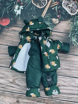Комбінезон з курткою зимовий дитячий Look Том і Джеррі 92-98 см зелений