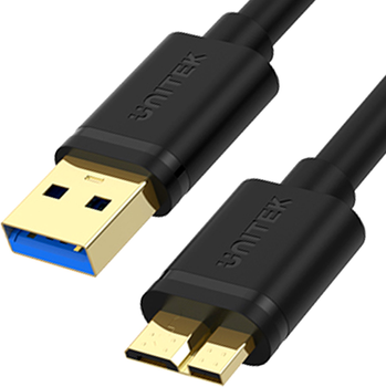 Kabel Unitek USB 3.0 microB/USB 1 m Czarny (Y-C461GBK)