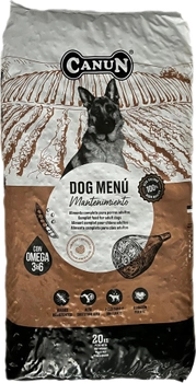 Karma sucha dla psów dorosłych Canun dog menu 20 kg z wołowiną (8437006714501)