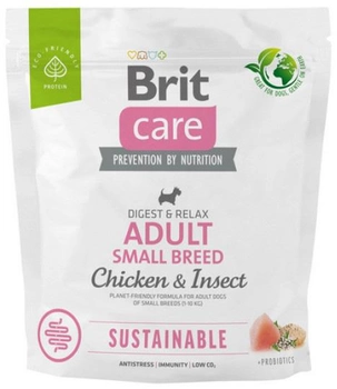 Сухий корм для собак Brit care dog sustainable adult Chicken insect 1 кг (8595602558674)