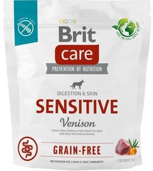 Karma sucha dla psów Brit care dog grain-free sensitive venison jeleń 1 kg (8595602559152)