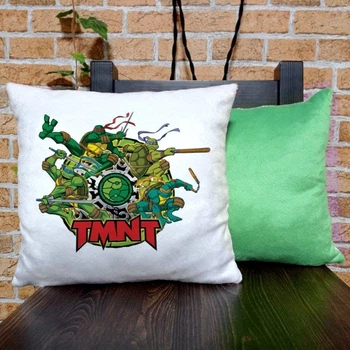 Подушка плюшевая квадратная 32х32см с принтом Черепашки Ніндзя Teenage Mutant Ninja Turtles 14
