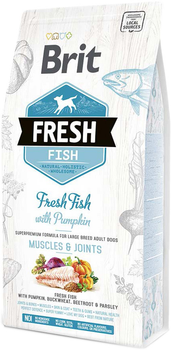 Karma sucha dla psów dorosłych Brit fresh fish pumpkin adult large muscles joints 12 kg (8595602530779)