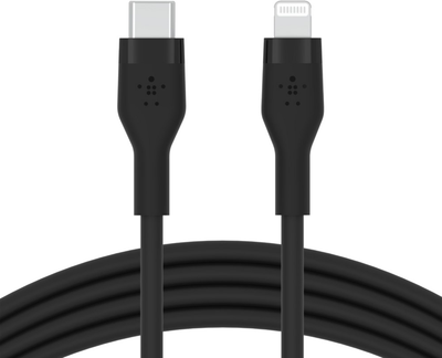 Kabel Belkin USB-C - Lightning Silikonowy 1 m Czarny (CAA009BT1MBK)