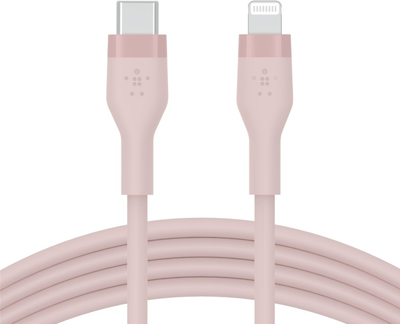 Кабель Belkin USB-C - Lightning Silicone 2 м Pink (CAA009BT2MPK)