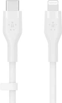 Кабель Belkin USB-C - Lightning Silicone 2 м White (CAA009BT2MWH)