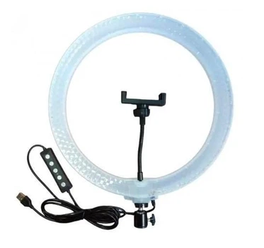 Лампа кольцевая LED 33 cm 13" 3D-33 120 pcs Lights+24 RGB Lights для фото и видео съёмки чёрный Без Бренда (756484)