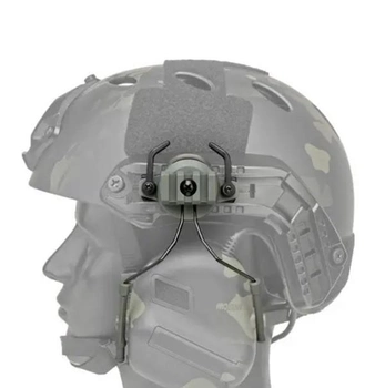 Адаптер, крепление для активных наушников на шлем 19-22мм, зажимной, комплект