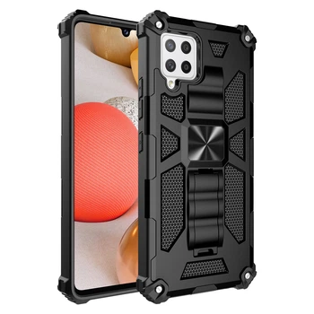 Чехол Shockproof Shield для Samsung Galaxy A22 / A225 бампер противоударный с подставкой&nbsp;Black
