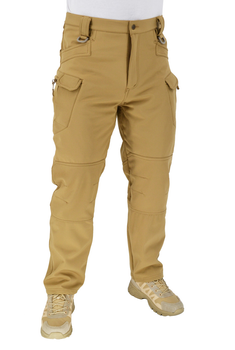 Тактические утепленные штаны Eagle PA-04 IX7 Soft Shell на флисе Песок (Койот) L