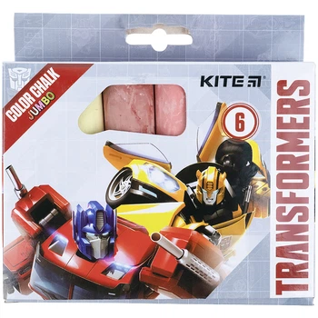 Крейда кольорова 6шт. KITE TF21-073 Transformers JUMBO /TF21-073/