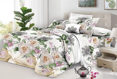 Євро комплект постільної білизни Vital - Textile Бязь 3D Premium 200х220 см (BPe-283-00)