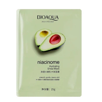 Тканинна маска для обличчя з авокадо Bioaqua Avocado Niacinome Face Mask, 25 г