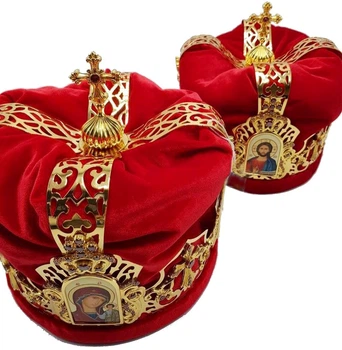 Комплект венцов латунных в позолоте с украшениями BG1059LP+2pc