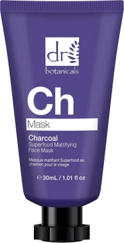 Matująca maska do twarzy Dr. Botanicals SuperFood Charcoal 30 ml (7061287623002)