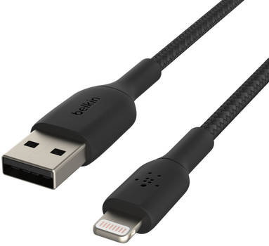 Кабель Belkin Braided A-LTG 3M Black (CAA002BT3MBK)