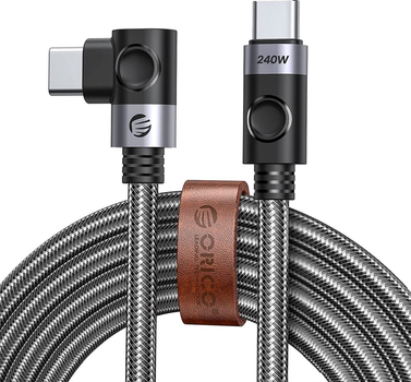 Kabel Orico USB-C 240 W kątowy, 3 m (CW240-30-BK-BP)
