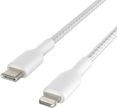 Кабель Belkin Braided C-LTG 2M White (CAA004BT2MWH)