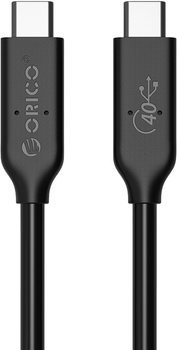 Kabel Orico USB4, 100 W, 8K 0,8 m Czarny (U4C08-BK-BP)