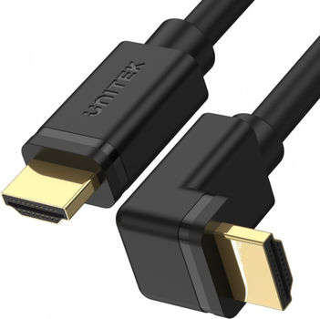 Кабель Unitek HDMI 2.0, 90 градусів, 4K, 2 м (Y-C1001)