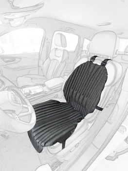 Ортопедическая био накидка EKKOSEAT на кресла легковых и грузовых автомобилей. Двусторонняя (лето и зима). Черная. AV-12G-104Mini8