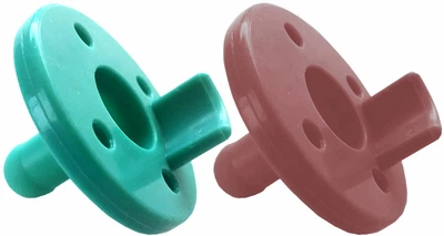 Пустышка MinikOiOi силиконовая 100% BASICS Aqua Green / Velvet Ros х 2 шт (101030004)