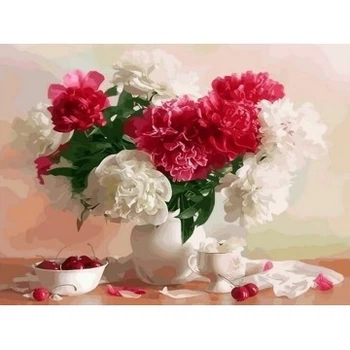 Алмазная мозаика ColorArt 30х40 Шыкарные пионы ST457