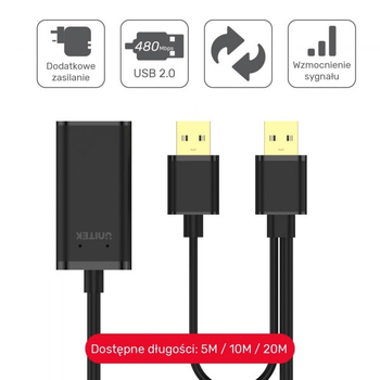 Kabel Unitek Y-278 USB 2.0 10 m (4894160032324)