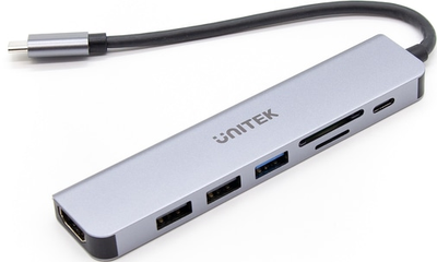 USB-хаб Unitek USB-C 7 в 1 (4894160049117)
