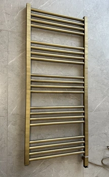 Полотенцесушитель электрический Terma FIONA 1140х530, тэн ONE, цвет Brushed Brass