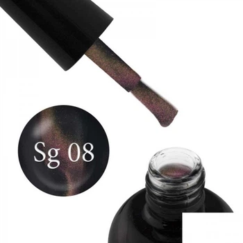 Гель-лак Starlet Professional Super Galactic UV Gel 08 розово-салатово-золотистый блик 8 мл (4823096707341)
