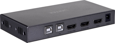 Przełącznik Unitek HDMI 2.0 + USB Srebrny (4894160048301)