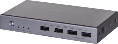 Przełącznik Unitek HDMI 2.0 + USB Srebrny (4894160048301)
