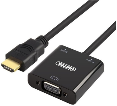 Adapter Unitek Y-6333 VGA - HDMI Black (4894160017055)