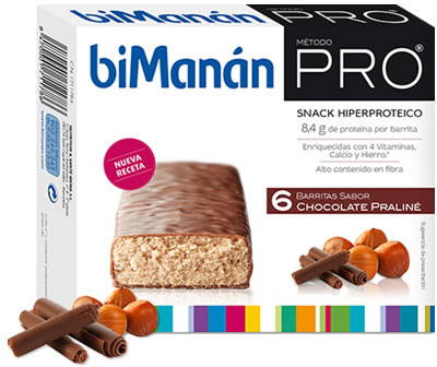 Batony białkowe Bimanán Pro Praline Chocolate Bars 6 pieces (8470001711786)
