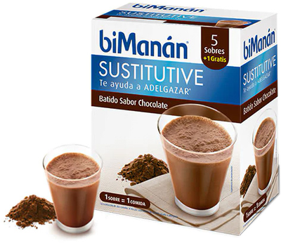Шоколадний молочний коктейль Bimanán Sustitutive 5 шт (8470001523495)