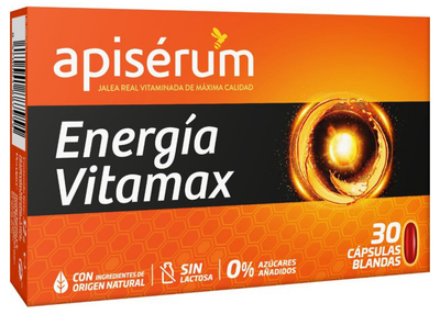 Харчова добавка для енергії Apisérum Apisérum Energy Vitamax 30 капсул (8470001887955)