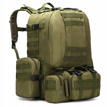 Рюкзак тактический с подсумками 55 л, (55х40х25 см), B08, Олива